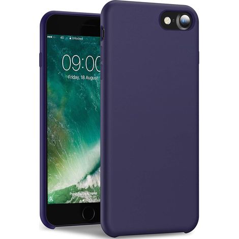 Coque Silicone Liquide - Doublure Microfibre - Compatible iPhone 7 iPhone 8 - Protection Anti-rayures - 1 Pièce (1/5)