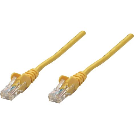 INTELLINET Netzwerkkabel Cat6a S/FTP 0,25m gelb vollkupfer Cat6a-zertifiziert LS0H RJ45-Stecker/RJ45