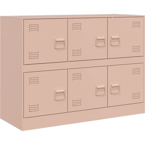 Maison La Vie - Buffet Salon Moderne - Meuble de rangement - rose 99x39x73 cm acier bu5021