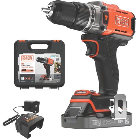 BLACK & DECKER BCD383D1XK 18v Combi drill 13mm keyless chuck