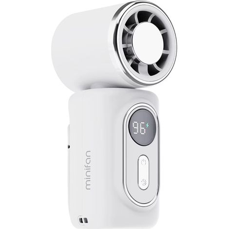 3-in-1 tragbarer Personal Ventilator, USB wiederaufladbar, 5 Geschwindigkeiten, 180° Rotation, flügelloses Design, Hand-, Gürtel- und Nackenventilator für Camping & Reisen (1/5)