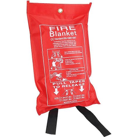 Couverture anti-feu en fibre de verre, couverture de survie ignifugée, housse de sécurité d'urgence (1/5)