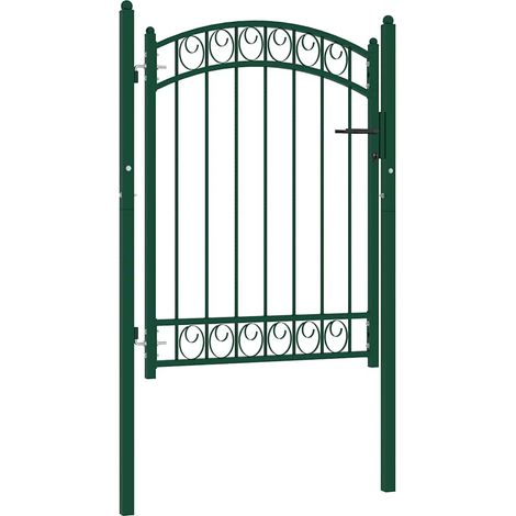 vidaXL Puertas de valla metálica EMMEN 104 x 98,5 cm Con cerradura (1/5)