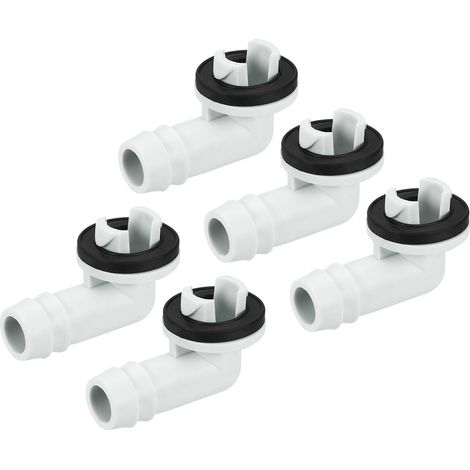 Paquet de 5 Climatisateur Vidange Tuyau Connecteur 15mm Beige (1/5)