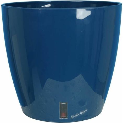 Maceta redonda RIVIERA EVA NEW - Plástico - Diámetro 36 cm - Azul