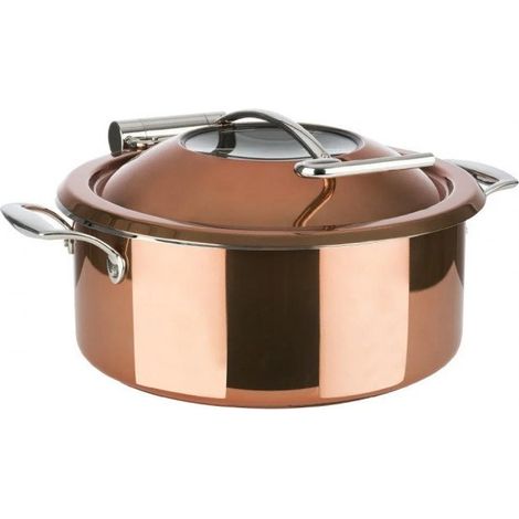 Chafing dish inox cuivre (H)395 x (P)175 x (L)345 mm, PRENIUM