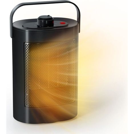 Aérotherme électrique 1500W, aérotherme à économie d'énergie, chauffage rapide 3s, radiateur céramique PTC, oscillation 70°, protection multiple pour la maison et le bureau (1/5)