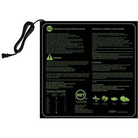 Heizmatte, Heizmatte für Setzlinge mit Thermostat und NTC-Sensor, wasserdicht IP67, 30 Watt, ideal für Zimmerpflanzen, Hausbrauen und DIY-Fermentationen, 50 cm x 52 cm