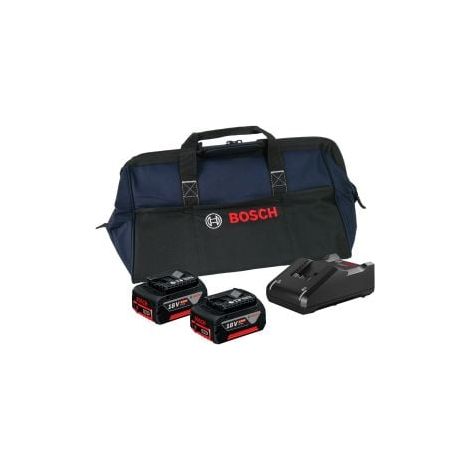 Bosch Starter-Set 18V / 2x 4,0 Ah Akku + Ladegerät GAL 18V-40 in Handwerkertasche