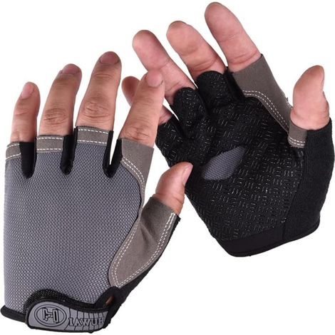 2 paires de gants de fitness, gants respirants, avec coussin d'air épais (M)1914.5CM (1/5)