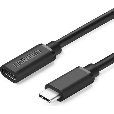 Cable de extensión USB-C 3.1 de 0,5 m, color negro (1/5)