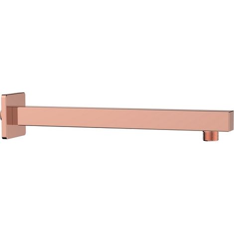 Braccio doccia con attacco universale quadrato 30 cm rame lucido (1/2)