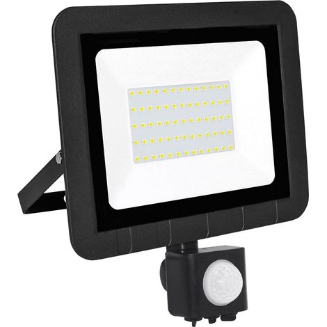 Projecteur LED avec capteur métal noir 50w (1/2)