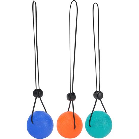 Handgelenk- und Handmassagebälle – Rehabilitation, Muskelaufbau und Stressabbau (3 Stück, Blau, Orange, Grün) (1/5)