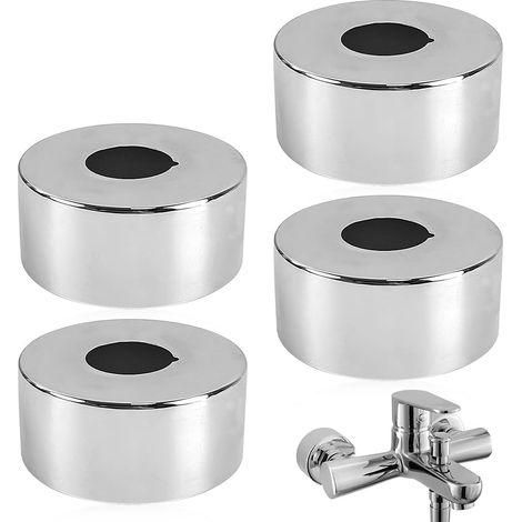 Rosace de Robinet, 66 x 25 x 30 mm Rosace Mitigeur Douche Acier Inoxydable pour Chauffage Cache Tuyau Radiateur Garniture Pour Robinet de Douche Muraux pour Cuisine Salle de Bain 4 Pièces (1/5)