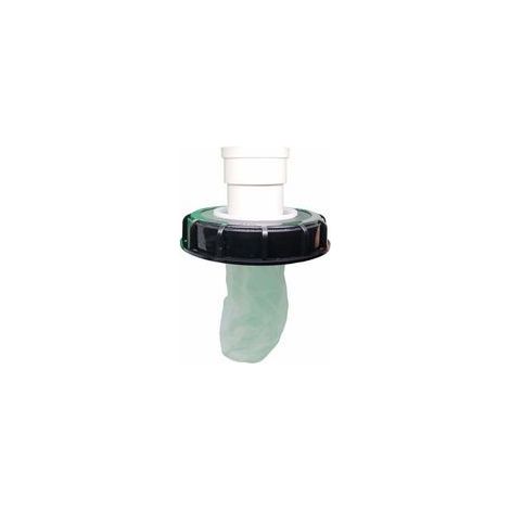 Filtro de tapa lavable de nailon con tapa para depósito de agua de lluvia IBC 1000 l DN 75 Fieltro punzonado Negro 165 mm (1/2)