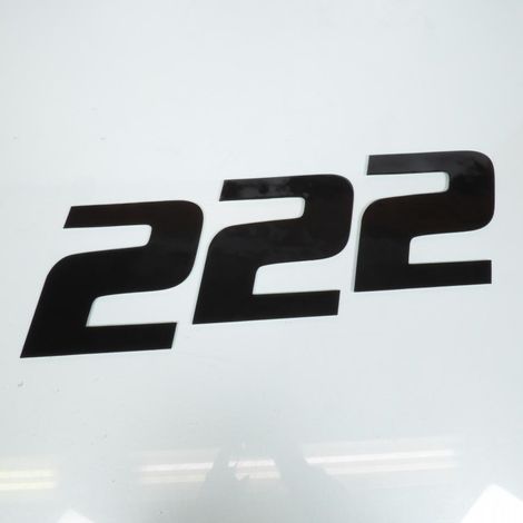 3 autocollant stickers numéro de course adhésif chiffre 2 noir