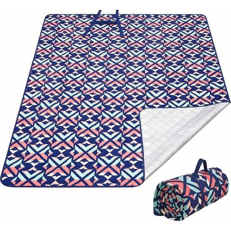 Coperta da picnic extra large, tovaglia da picnic impermeabile, tappetino antisabbia, isolamento termico, pellicola in alluminio, fondo lavabile in lavatrice per campeggio, viaggio, parco, spiaggia, 1 (1/5)