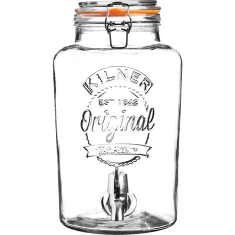 Distributeur à boisson 5 L en verre Transparent, 25,4 x 18,2 x 31,5 cm (1/5)