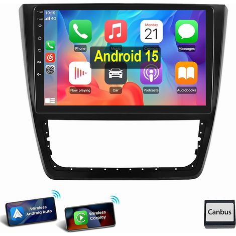 Pour Skoda Yeti 2008-2017 Android 15 Carplay RDS Autoradio GPS RDS WIFI 1+32G