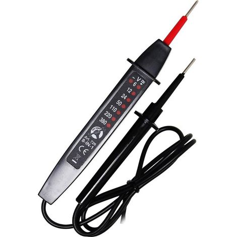 Testeur de Tension 6-380 V - Compact 9,7 x 2,9 x 26,3 cm - Précision et Sécurité - Pro - D-Work (1/5)