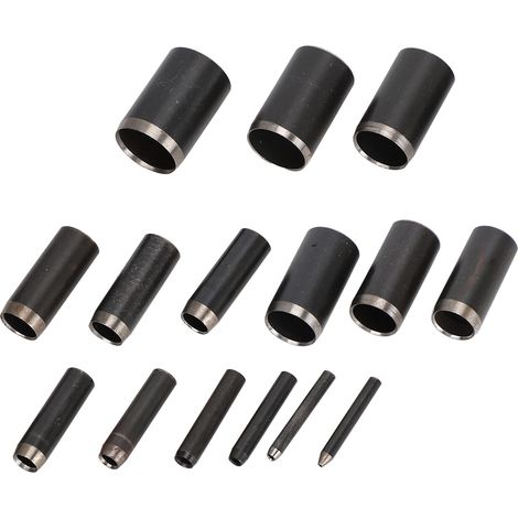 Poinçon en cuir en forme de V, outil de bricolage, poinçon à queue, kit d'accessoires perforés pour ceintures rondes, 15 poinçons ronds A31 (1/5)