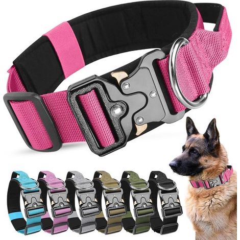 Robustes Hundehalsband mit Griff und weicher Polsterung für das Training von kleinen, mittleren und großen Hunden, verstellbares und komfortables (1/5)