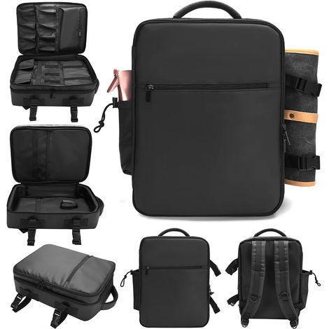 Zaino da parrucchiere per accessori, spazioso nero Premi (1/5)