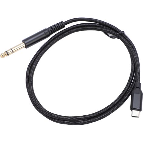 Câble USB-C vers jack auxiliaire 6,35 mm mâle (Type C vers jack auxiliaire 6,35 mm) stéréo, adaptateur audio pour amplificateur, table de mixage et haut-parleur, 2 m / 6,6 pi (1/5)