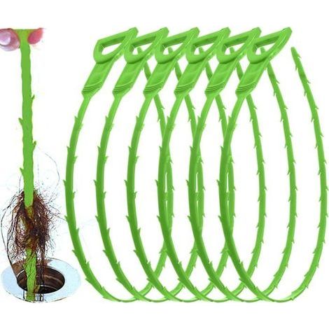 Lot de 6 outils de plomberie pour déboucher les canalisations de salle de bain, douche et baignoire (1/5)