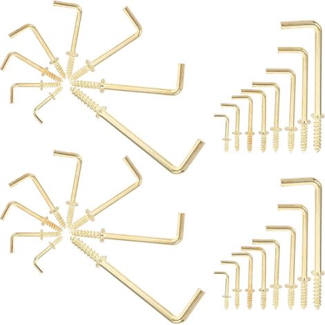 Crochet de suspension - doré - pour décorations et cadres (1/5)