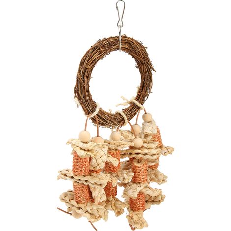 Balançoire pour oiseaux, jouet à mâcher en épis de maïs, perchoir pour perroquets grimpants et exerçants, jouet à mordiller pour perruches et inséparables (1/5)