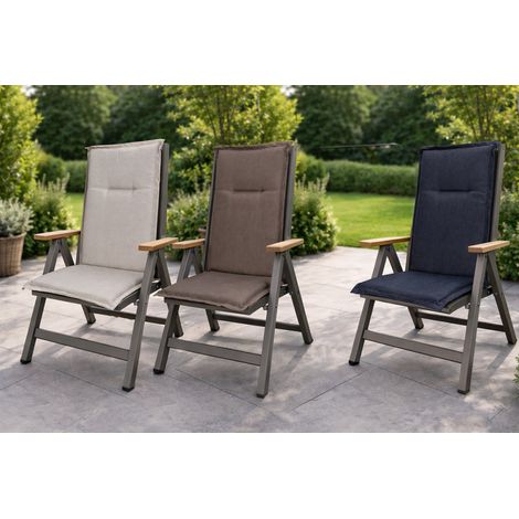 Stuhlauflage Stuhlpolster Hochlehner 120x50x6 cm-I05300000-Beige-var