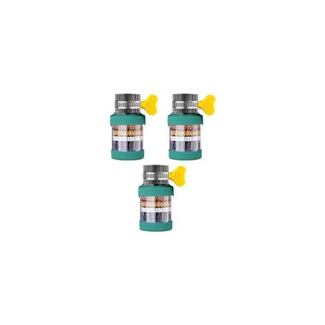 Filtre à eau pour évier (lot de 3), filtre à eau pour robinet, cartouches de rechange pour évier, vert (1/5)