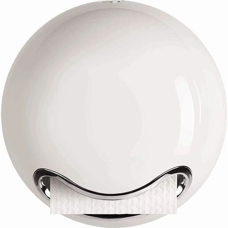 Porte-rouleau \"Bowl\" à coller ou à percer Blanc, Ensoleillé (1/2)