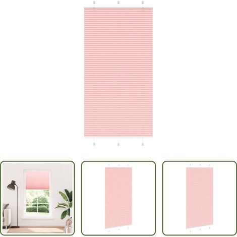 Store zébré - Store plissé rose 110x200 cm largeur du tissu 109,4cm polyester (1/5)