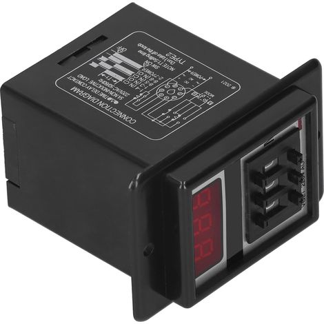 Minuteur de relais numérique JYIO, affichage digital haute précision, temporisateur cyclique avec délai, contrôleur AC 220V 50/60Hz, minuterie jusqu'à 999 minutes, interrupteur programmable. (1/5)