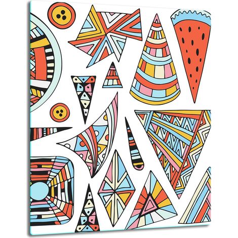 Glasplatte, Tischplatte, 40x52 cm, Pop-Art (1/5)