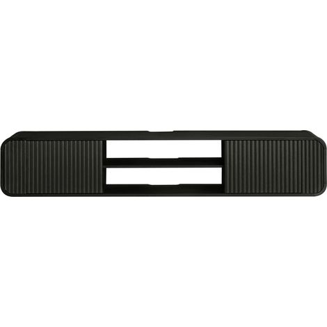 Mueble para TV de pared de 160 cm, con compartimentos abiertos, armario de almacenamiento colgante para usar en la sala de estar, el dormitorio y otras áreas de estar, color negro. (1/5)
