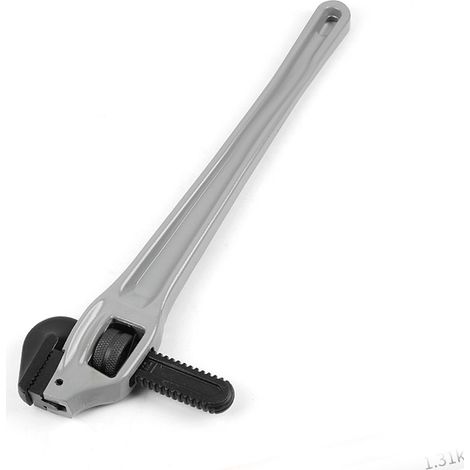 Verstellbarer Rohrschlüssel mit versetztem Haken, robuste Ausführung aus Aluminiumlegierung mit schwimmender Hakenbacke aus Chrom-Molybdän-Stahl und I-Griff, 18 Zoll Öffnung, 85 mm