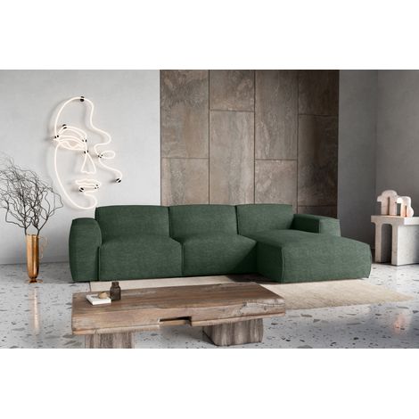 Canapé d'Angle droit avec fonction de couchage Hudson coffre en vert bouteille du fabricant -VINOTTI (1/5)