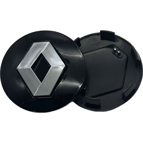 Cache Centre de Roue 57mm Compatible Renault Kadjar Scenic Koleos Fluence Latitude – Cache Moyeu de Jante Voiture en ABS, Enjoliveur Centre de Roue Auto, Capuchon Anti-Poussière, Lot de 4 – Noir (57mm (1/2)