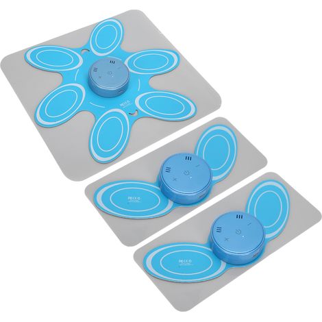 Mini masseur électrique pour la nuque, diffusion vocale, soulagement de la fatigue, massage cervical par impulsions, autocollant bleu (1/5)