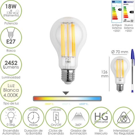Ampoule LED filament E27 18W 4000K