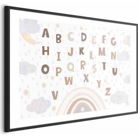 Póster - Letras en colores apagados (1/4)