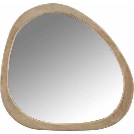 Miroir irregulier bois de manguier small kavula - Bois clair (1/2)