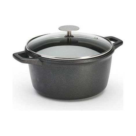 DE BUYER 8311.24 Choc Extreme Pentola Antiaderente con Coperchio in Vetro 4,5 L per Tutti i Fuochi incluso Induzione colore Nero (1/2)