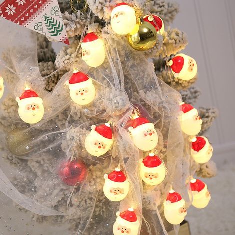Guirlande lumineuse LED, décorations de Noël, alimentation USB, 3 mètres de long - style Père Noël, 1 pièce. (1/3)