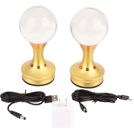 Lot de 2 lampes LED Bouddha boule cristal, réglable 3 couleurs, lampe bouddhiste branchée 110-240V (1/5)