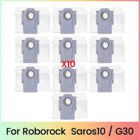 Bolsas de repuesto de tela no tejida para aspiradora robot Roborock Saros10 / G30 (10 unidades) (1/5)